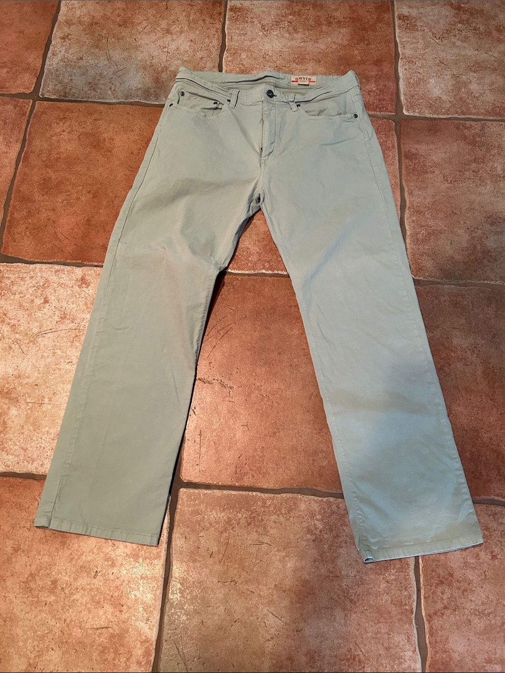 Orvis Mens Mint Green Straight Leg Pants